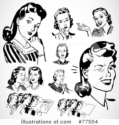 Retro Woman Clipart #77554 by BestVector