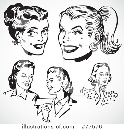 Retro Woman Clipart #77576 by BestVector
