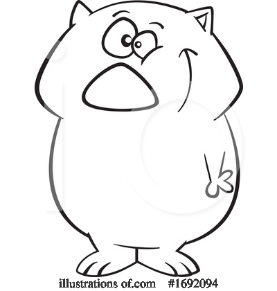 Royalty-Free (RF) Wombat Clipart Illustration by toonaday - Stock Sample #1692094