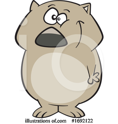 Royalty-Free (RF) Wombat Clipart Illustration by toonaday - Stock Sample #1692122