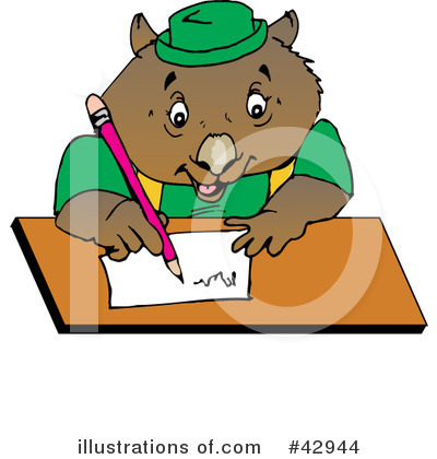 Royalty-Free (RF) Wombat Clipart Illustration by Dennis Holmes Designs - Stock Sample #42944