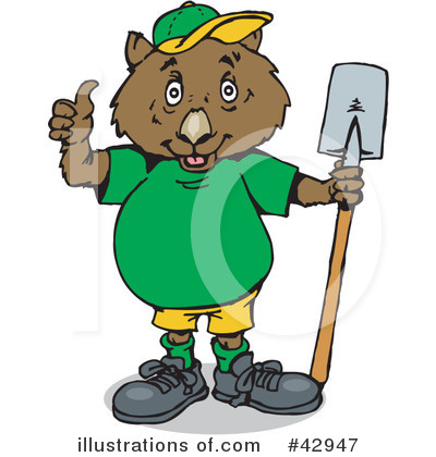 Royalty-Free (RF) Wombat Clipart Illustration by Dennis Holmes Designs - Stock Sample #42947