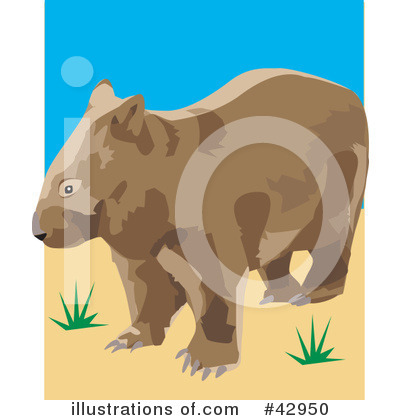 Royalty-Free (RF) Wombat Clipart Illustration by Dennis Holmes Designs - Stock Sample #42950