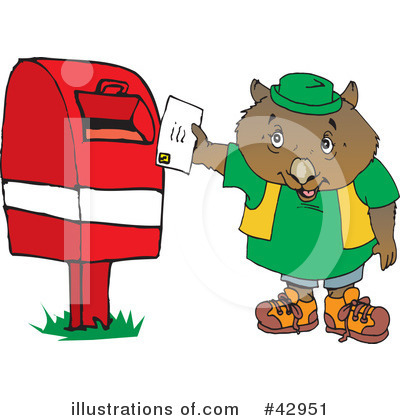 Royalty-Free (RF) Wombat Clipart Illustration by Dennis Holmes Designs - Stock Sample #42951