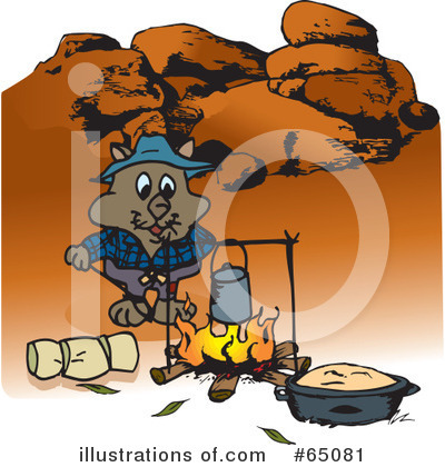 Camping Clipart #65081 by Dennis Holmes Designs