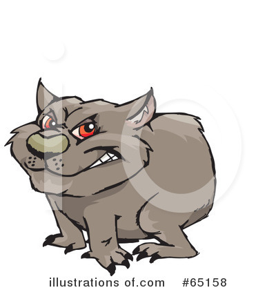Royalty-Free (RF) Wombat Clipart Illustration by Dennis Holmes Designs - Stock Sample #65158