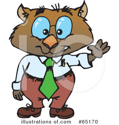 Royalty-Free (RF) Wombat Clipart Illustration by Dennis Holmes Designs - Stock Sample #65170
