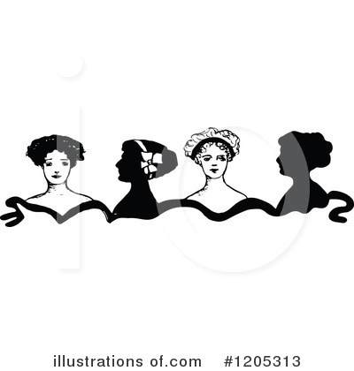 Royalty-Free (RF) Women Clipart Illustration by Prawny Vintage - Stock Sample #1205313