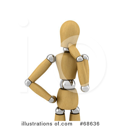 Royalty-Free (RF) Wood Mannequin Clipart Illustration by stockillustrations - Stock Sample #68636