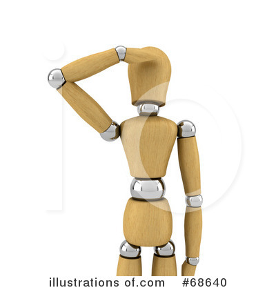 Royalty-Free (RF) Wood Mannequin Clipart Illustration by stockillustrations - Stock Sample #68640