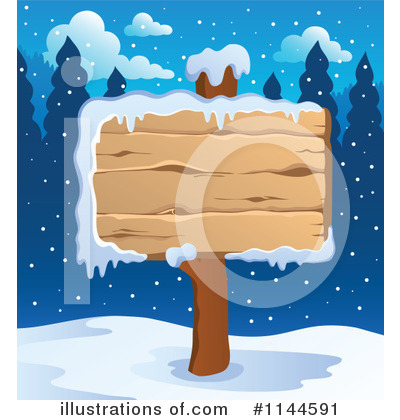 Royalty-Free (RF) Wood Sign Clipart Illustration by visekart - Stock Sample #1144591