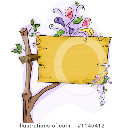 Royalty-Free (RF) Wood Sign Clipart Illustration by BNP Design Studio - Stock Sample #1145412