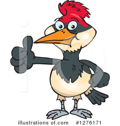Royalty-Free (RF) Woodpecker Clipart Illustration by Dennis Holmes Designs - Stock Sample #1276171
