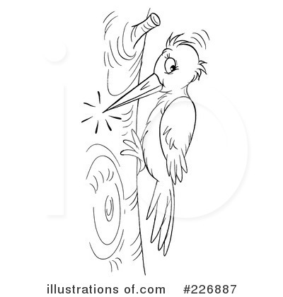 Royalty-Free (RF) Woodpecker Clipart Illustration by Alex Bannykh - Stock Sample #226887