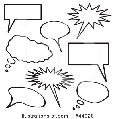 Royalty-Free (RF) Word Bubbles Clipart Illustration by Arena Creative - Stock Sample #44028