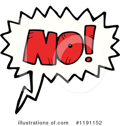 Royalty-Free (RF) Word No Clipart Illustration by lineartestpilot - Stock Sample #1191152