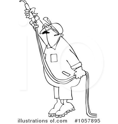 Royalty-Free (RF) Worker Clipart Illustration by djart - Stock Sample #1057895