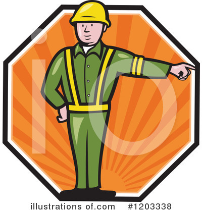 Royalty-Free (RF) Worker Clipart Illustration by patrimonio - Stock Sample #1203338