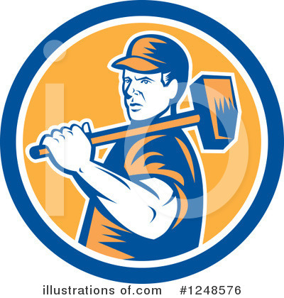 Royalty-Free (RF) Worker Clipart Illustration by patrimonio - Stock Sample #1248576