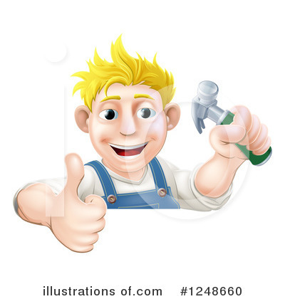 Royalty-Free (RF) Worker Clipart Illustration by AtStockIllustration - Stock Sample #1248660