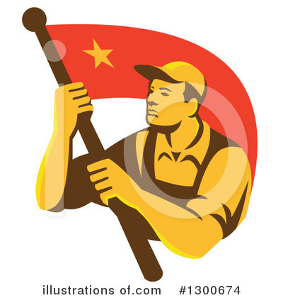 Royalty-Free (RF) Worker Clipart Illustration by patrimonio - Stock Sample #1300674