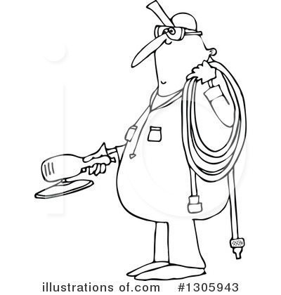 Royalty-Free (RF) Worker Clipart Illustration by djart - Stock Sample #1305943