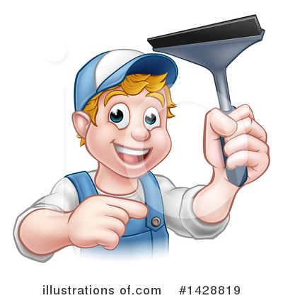Window Washer Clipart #1428819 by AtStockIllustration