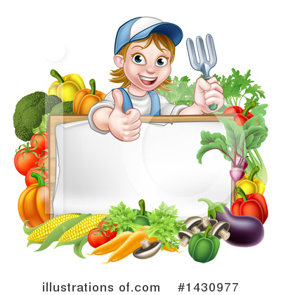 Gardener Clipart #1430977 by AtStockIllustration