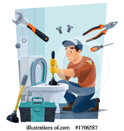 Royalty-Free (RF) Worker Clipart Illustration by Vector Tradition SM - Stock Sample #1706587