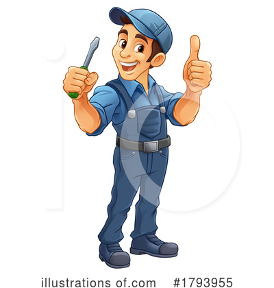 Handy Man Clipart #1793955 by AtStockIllustration