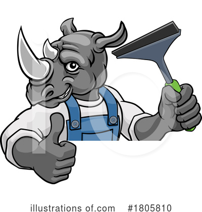 Rhino Clipart #1805810 by AtStockIllustration