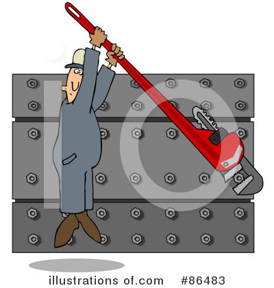 Royalty-Free (RF) Worker Clipart Illustration by djart - Stock Sample #86483