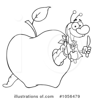 Royalty-Free (RF) Worm Clipart Illustration by Hit Toon - Stock Sample #1056479