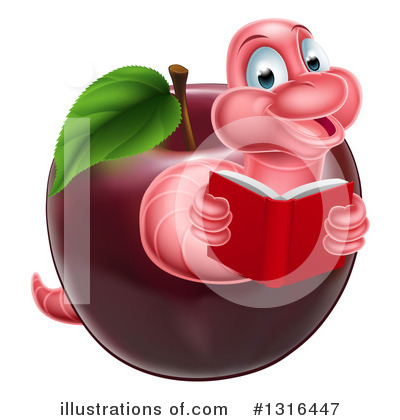 Book Worm Clipart #1316447 by AtStockIllustration