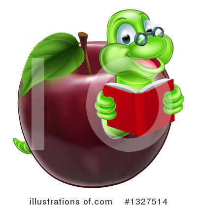 Book Worm Clipart #1327514 by AtStockIllustration