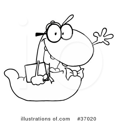 Royalty-Free (RF) Worm Clipart Illustration by Hit Toon - Stock Sample #37020
