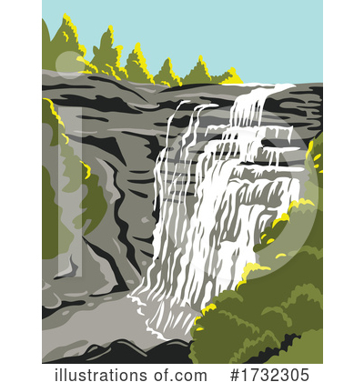 Waterfall Clipart #1732305 by patrimonio