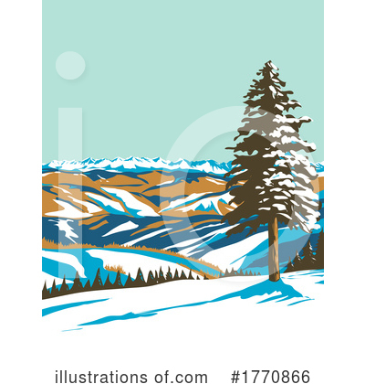 Ski Resort Clipart #1770866 by patrimonio