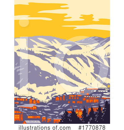 Ski Resort Clipart #1770878 by patrimonio