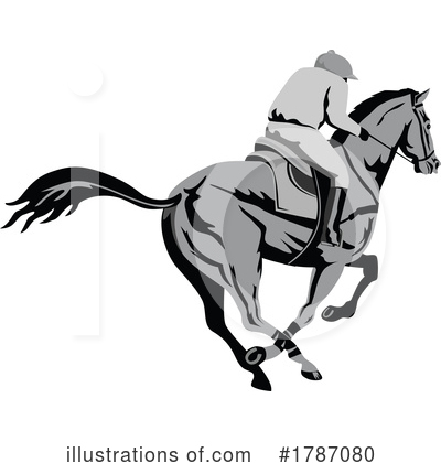 Horse Racing Clipart #1787080 by patrimonio