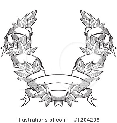 Royalty-Free (RF) Wreath Clipart Illustration by Vector Tradition SM - Stock Sample #1204206