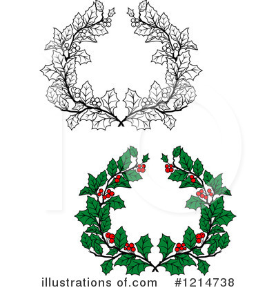 Royalty-Free (RF) Wreath Clipart Illustration by Vector Tradition SM - Stock Sample #1214738