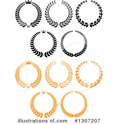 Royalty-Free (RF) Wreath Clipart Illustration by Vector Tradition SM - Stock Sample #1307207