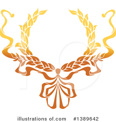 Golden Wreath Clipart #1389642 by Vector Tradition SM