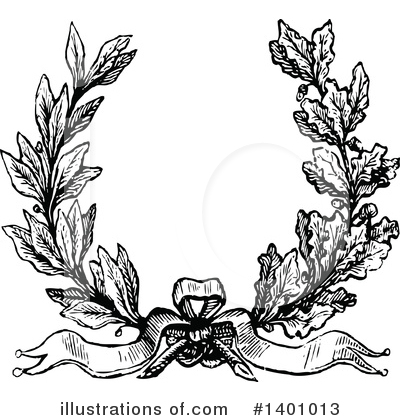 Royalty-Free (RF) Wreath Clipart Illustration by BestVector - Stock Sample #1401013