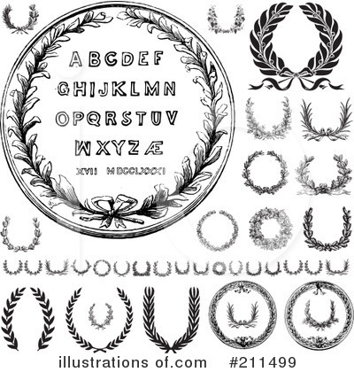Royalty-Free (RF) Wreath Clipart Illustration by BestVector - Stock Sample #211499