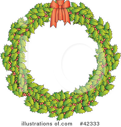 Royalty-Free (RF) Wreath Clipart Illustration by Snowy - Stock Sample #42333