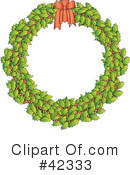Wreath Clipart #42333 by Snowy