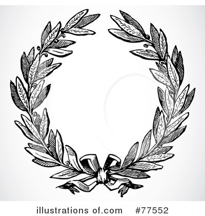 Royalty-Free (RF) Wreath Clipart Illustration by BestVector - Stock Sample #77552