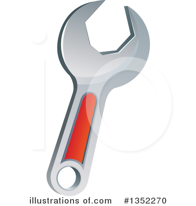 Royalty-Free (RF) Wrench Clipart Illustration by Vector Tradition SM - Stock Sample #1352270